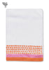 Handloom Cotton Hand Towel With Block Print Border
